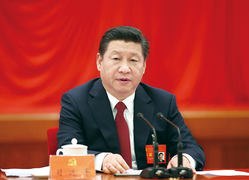 中国共产党第十八届中央委员会第四次全体会议，于2014年10月20日至23日在北京举行。中央委员会总书记习近平作重要讲话。 新华社记者 兰红光/摄